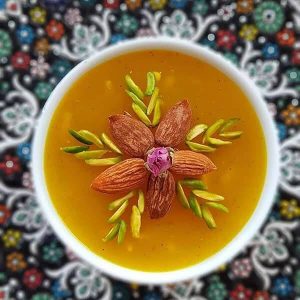 طرز تهیه حلوا مسقطی با نشاسته گل