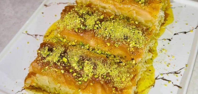 طرز تهیه باقلوا کادایف ترکیه ای خوشمزه و ساده