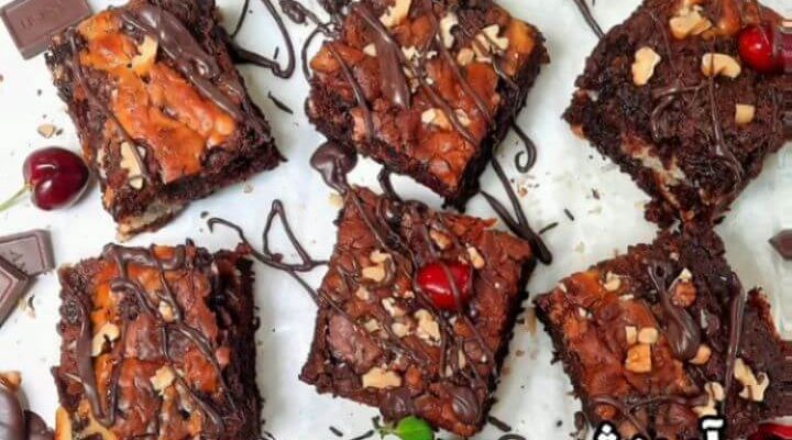 طرز تهیه براونی شکلاتی پنیری خوشمزه و متفاوت