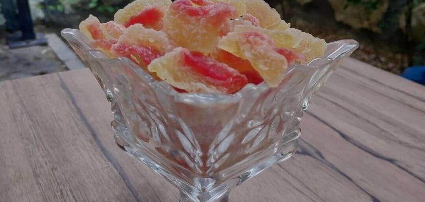 طرز تهیه پوست هندوانه شکری