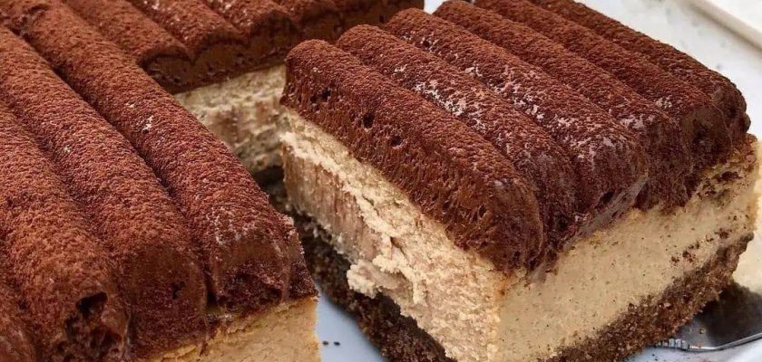 طرز تهیه چیز کیک قهوه با پایه بیسکویت