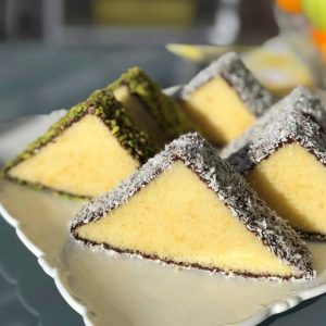 طرز تهیه کیک مثلثی ساده