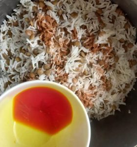 روش تهیه عدس پلو مجلسی با گوشت چرخ کرده