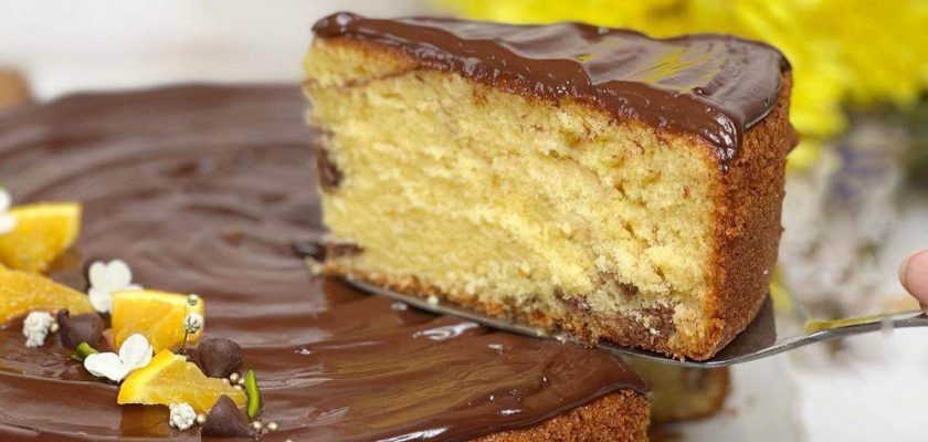 طرز تهیه کیک پرتقالی با روکش شکلات