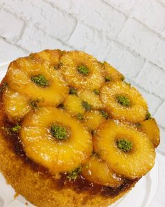 طرز تهیه کیک آناناس برگردان با کمپوت آناناس