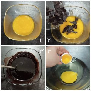 کیک براونی با شکلات تخته ای