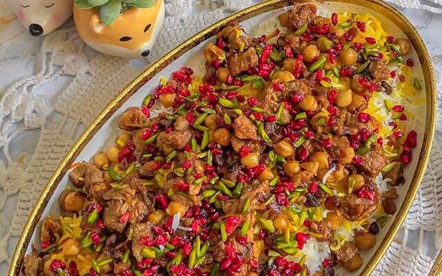 طرز تهیه نخود پلو با نخود آبگوشتی