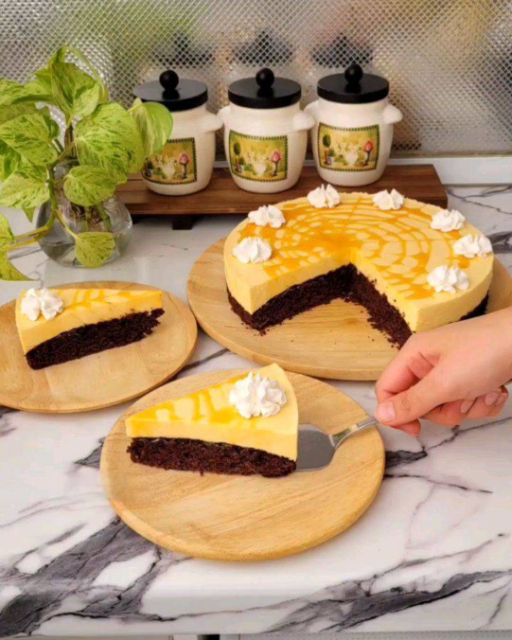 طرز تهیه چیز کیک کاراملی شکلاتی فوق العاده خوشمزه
