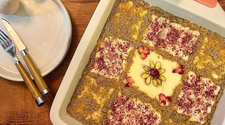طرز تهیه عیش السرایا یک دسر عربی ساده و خوشمزه