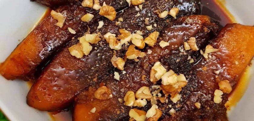 طرز تهیه دسر کدو حلوایی با شیره انگور