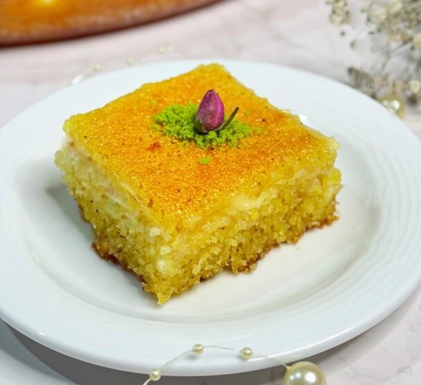 طرز تهیه شیرینی بسبوسه عربی به روش اصلی
