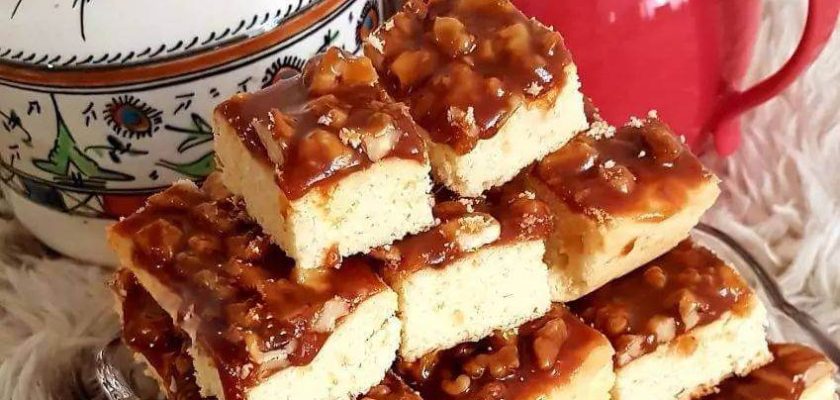 طرز تهیه اسلایس کارامل و گردو