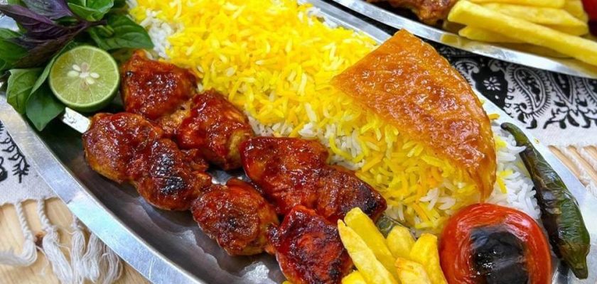 طرز تهیه جوجه کباب با سس زرشک
